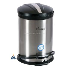 سطل زباله پدالی استیل 3 لیتری در پلیمری سرکوله 3P