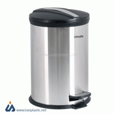 سطل زباله استیل پدال دار 25 لیتری در پلیمری سرکوله