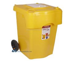 سطل زباله 130 لیتری دو درب ماهینی پلاستیک