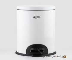 سطل زباله پدالی استیل ۲۰ لیتری سفید متالیس
