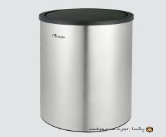 سطل اداری تمام استیل در بادبزنی متالیس