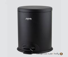 سطل زباله پدالی استیل 12 لیتری مشکی متالیس