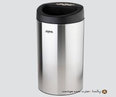 سطل زباله زیر سیگاری دار استیل 25 لیتری متالیس